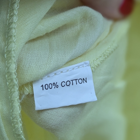 Dolma Cherie Cotton Yellow Women's Top - Picture 7 of 7